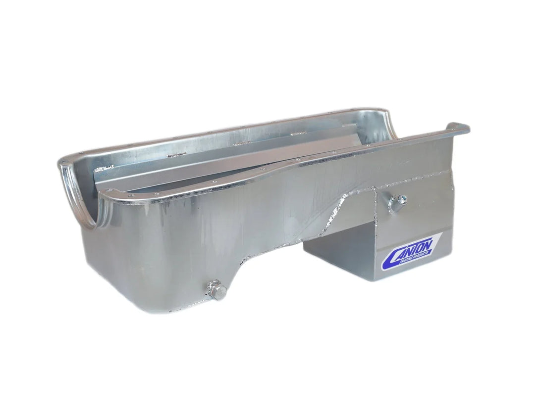 Canton Canton 15-770 Oil Pan Big Block Ford Fox Body Conversion Street Pan Rear Sump 15-770 - Installation View