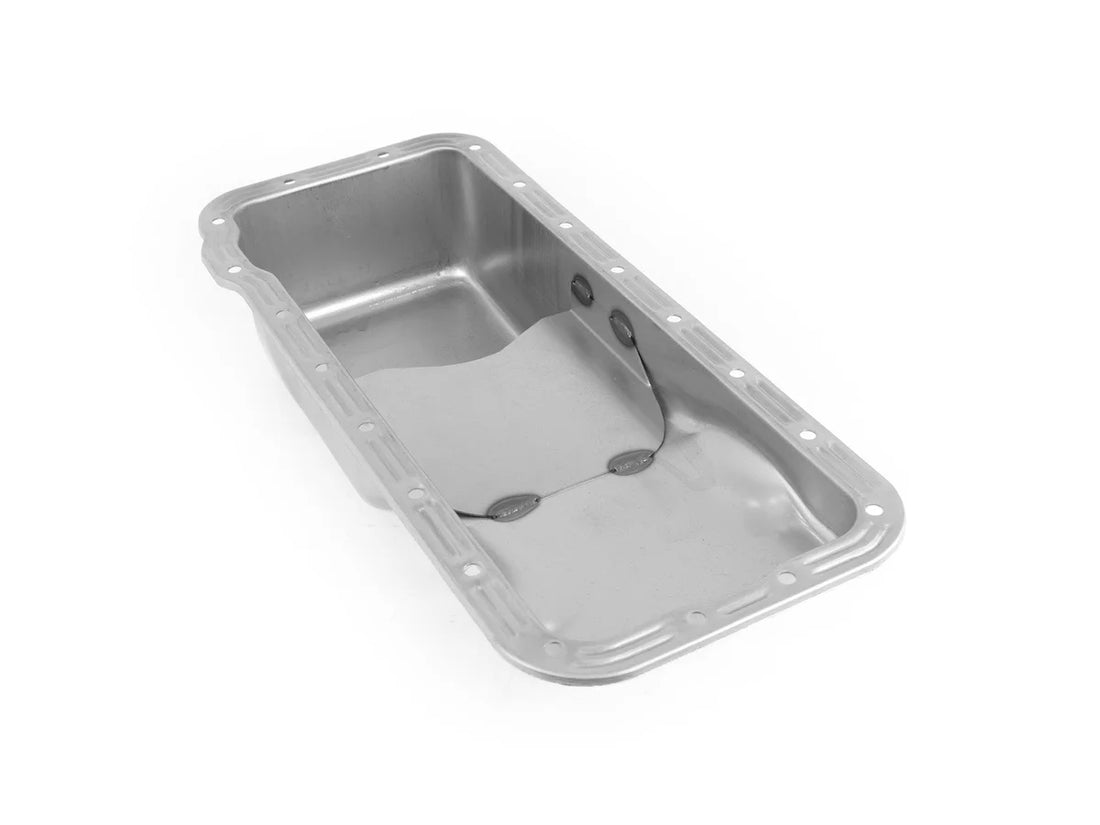 Canton Canton 15-800 Oil Pan Ford 332-428 FE Stock Replacement Front Sump Pan Unplated 15-800 - Installation View