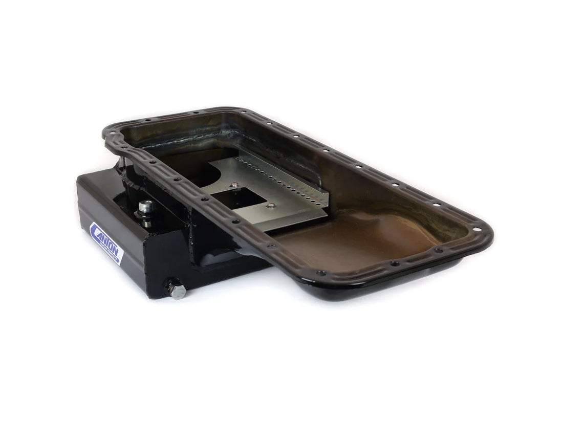 Canton Canton 15-820BLK Oil Pan For Ford 332-428 FE Front T Sump Road Race Pan 15-820BLK - Side View