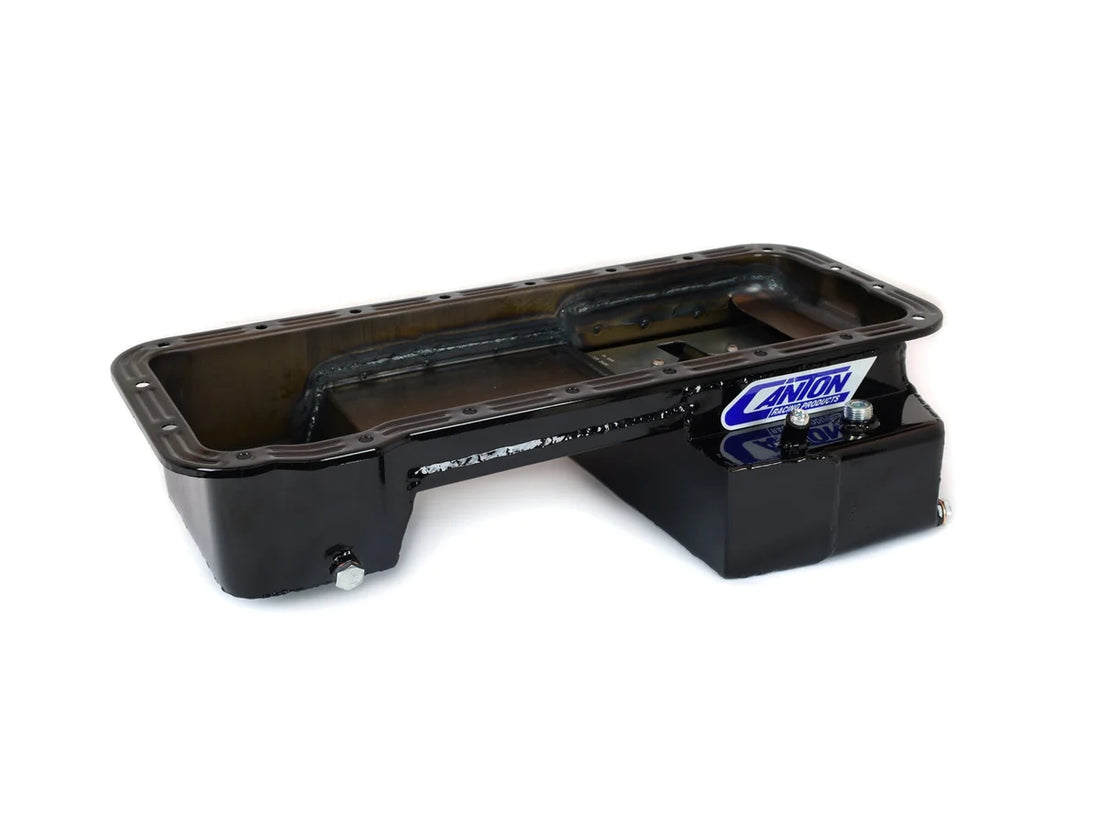 Canton Canton 15-874BLK Oil Pan For Ford 332-428 FE Rear T Sump Road Race Pan 15-874BLK - Installation View