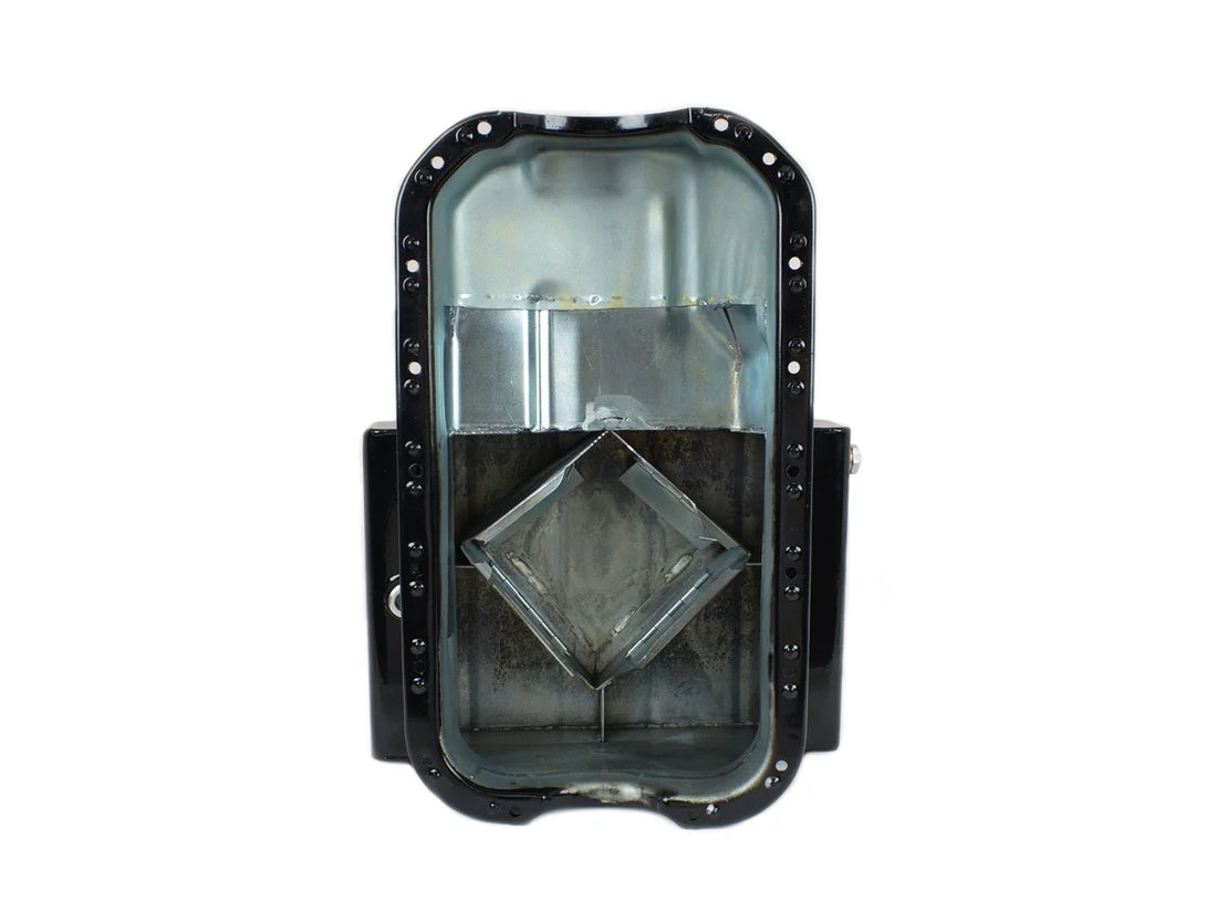 Canton Canton 15-960BLK Oil Pan Honda D16A T Sump Road Race Pan 15-960BLK - Side View