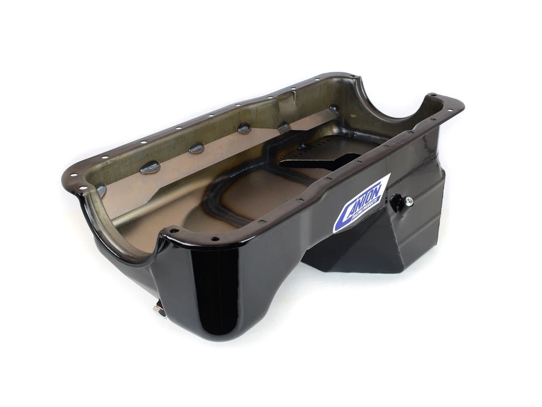 Canton Canton 16-620 Oil Pan 302 Ford 66-77 Bronco Rear Sump Oil Pan Black Powder Coat 16-620 - Side View