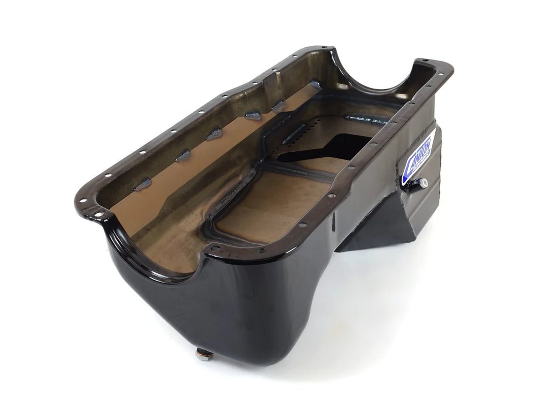 Canton Canton 16-670 Oil Pan 351W Ford 66-77 Bronco Rear Sump Oil Pan Black Powder Coat 16-670 - Side View