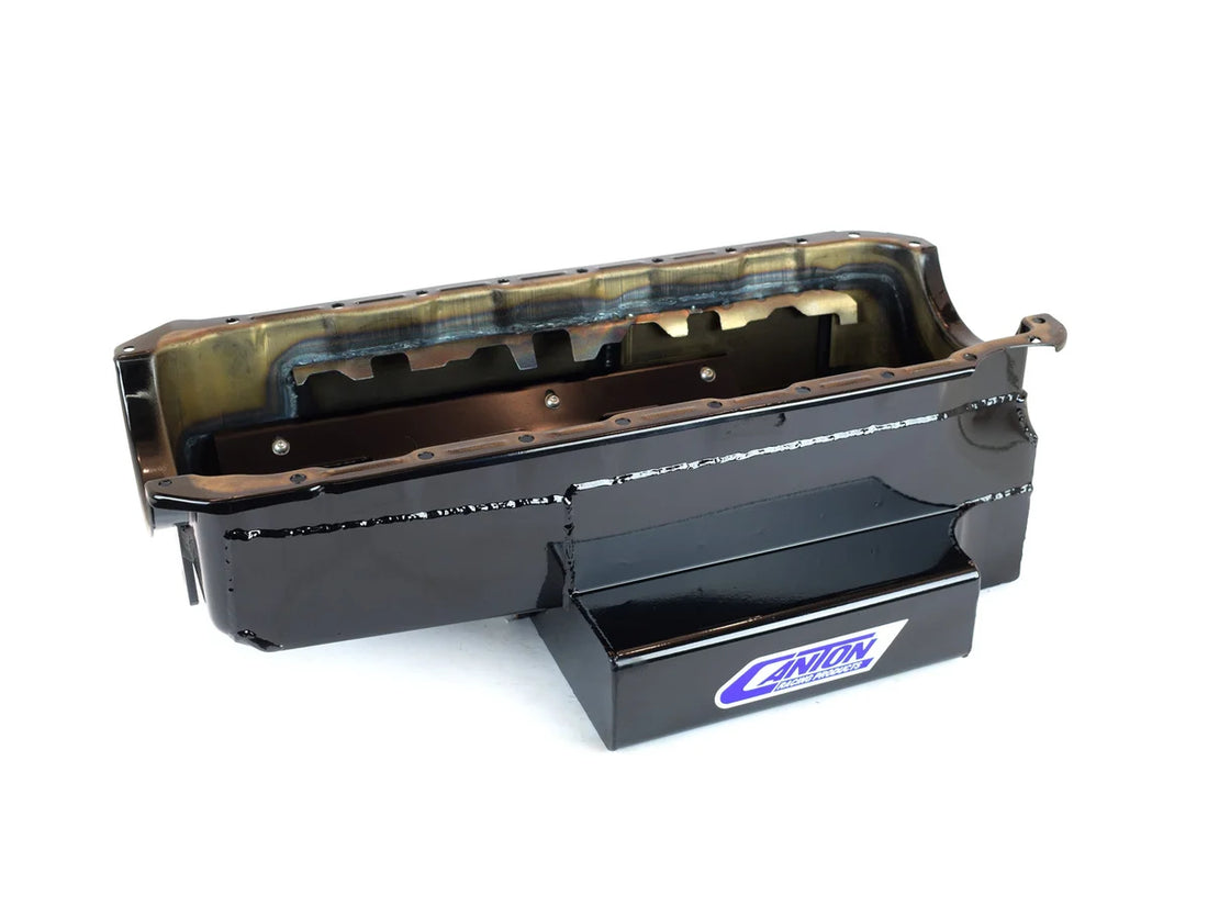 Canton Canton 18-364 Oil Pan For Big Block Chevy Mark 4 Recovery Power Pouch Marine Pan 18-364 - Installation View