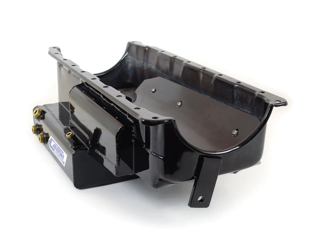 Canton Canton 18-366 Oil Pan Big Block Chevy Mark5 Gen6 Recovery Power Pouch Marine Pan 18-366 - Back View