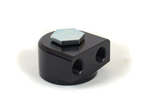 Canton Canton 22-598 Billet Alum Remote Oil Filter Adapter 22MM x 1.5 90 Deg Rotating 22-598 - Main Product View