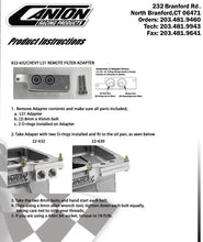 Load image into Gallery viewer, Canton Canton 22-632 Aluminum Remote Oil Filter Adapter 90 Deg For Canton Chevy LS Pans 22-632 - Additional View 5