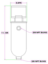 Load image into Gallery viewer, Canton Canton 23-030 Universal Aluminum Breather Tank 3/8&quot; Side Port And Bottom Petcock 23-030 - Side View