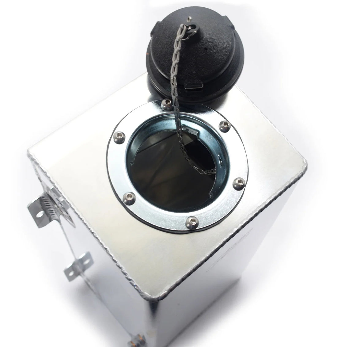 Canton Canton 23-110L Aluminum Universal Dry Sump Tank Left Fittings 23-110L - Side View