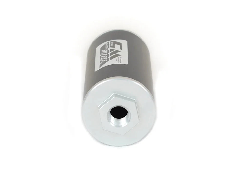 Canton Canton 25-101 Billet Aluminum CM Oil Filter 6 Inch Inline 1/2 Inch NPT Ports 25-101 - Back View