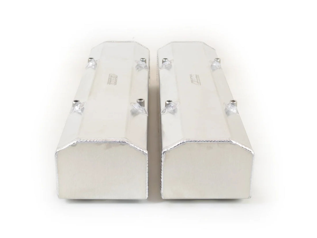 Canton Canton 65-200 Valve Covers For Small Block Chevy Fabricated Aluminum W/ Hardware 65-200 - Side View