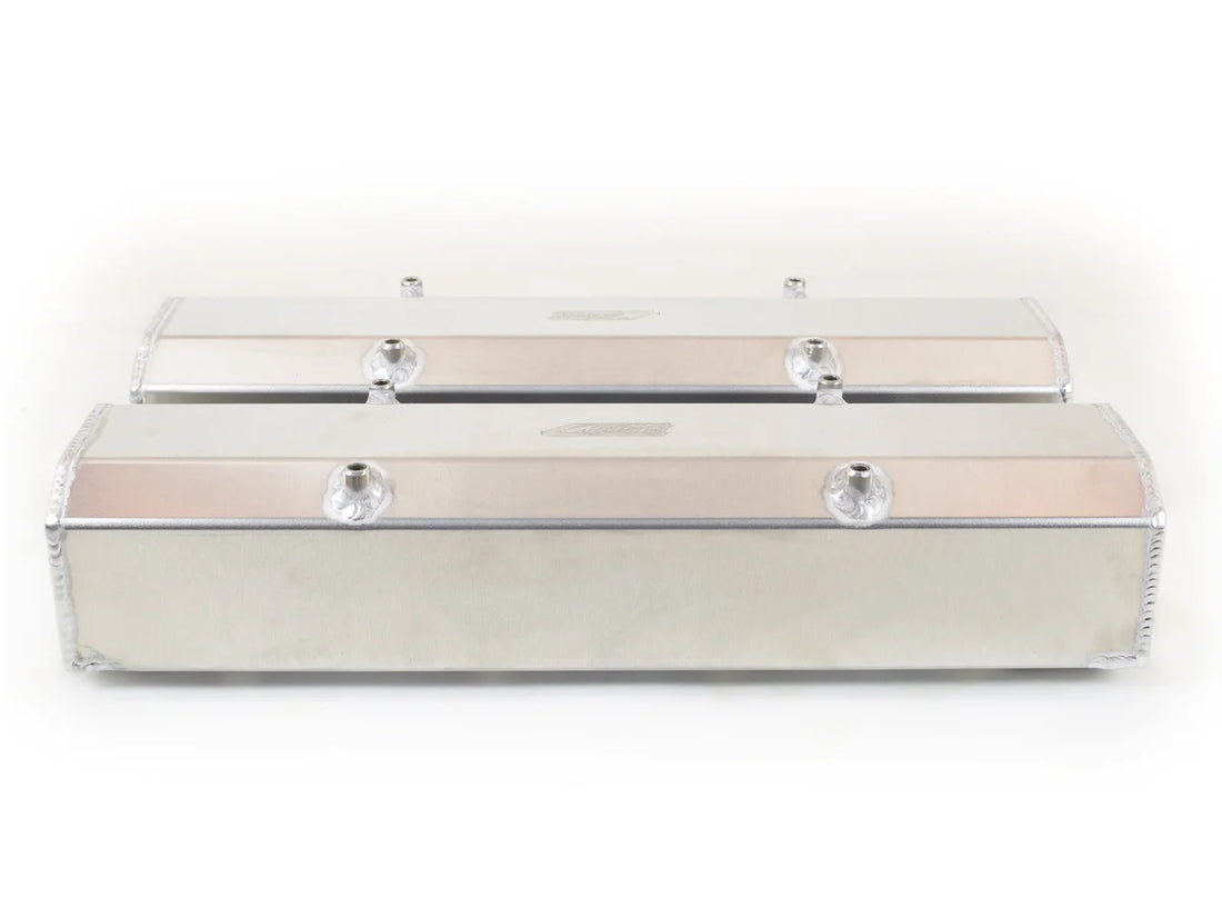 Canton Canton 65-200 Valve Covers For Small Block Chevy Fabricated Aluminum W/ Hardware 65-200 - Back View