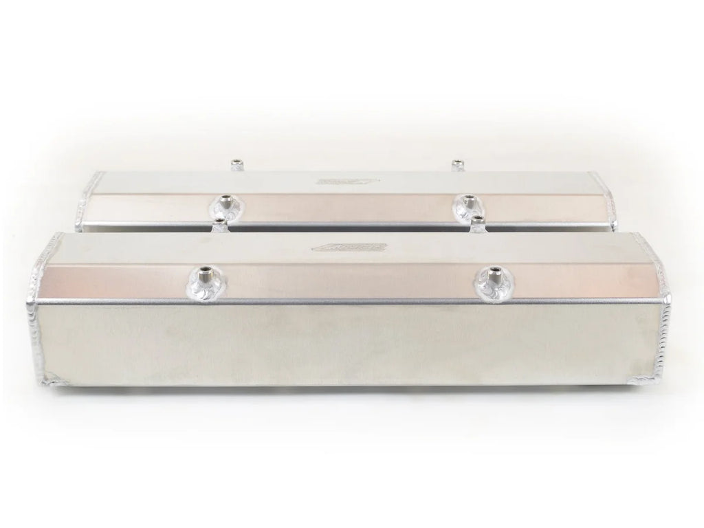 Canton Canton 65-200 Valve Covers For Small Block Chevy Fabricated Aluminum W/ Hardware 65-200 - Back View