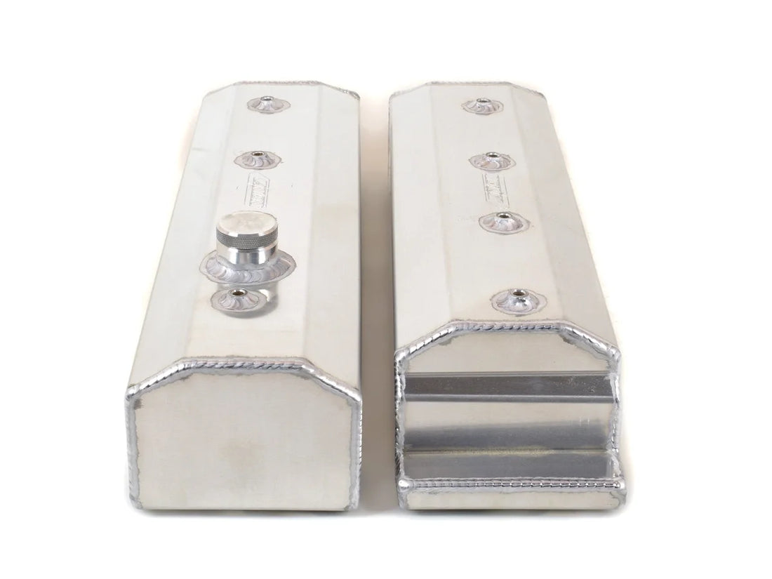Canton Canton 65-208 Valve Covers For Small Block Chevy LT1 Corvette 92-96 Fabbed Alum 65-208 - Side View