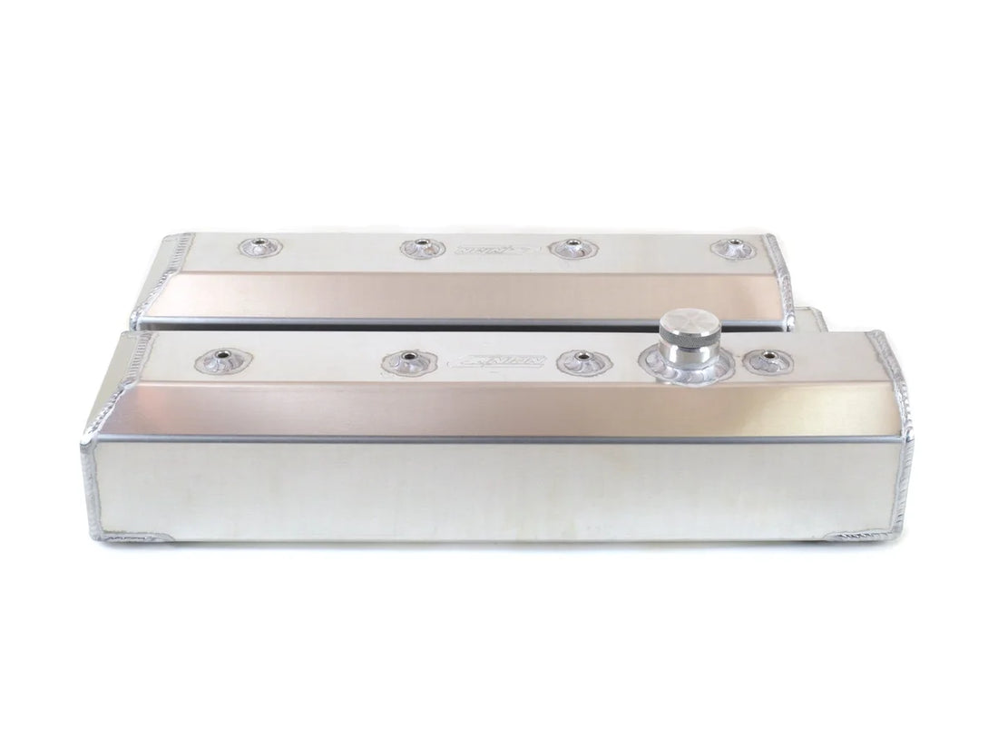 Canton Canton 65-208 Valve Covers For Small Block Chevy LT1 Corvette 92-96 Fabbed Alum 65-208 - Back View