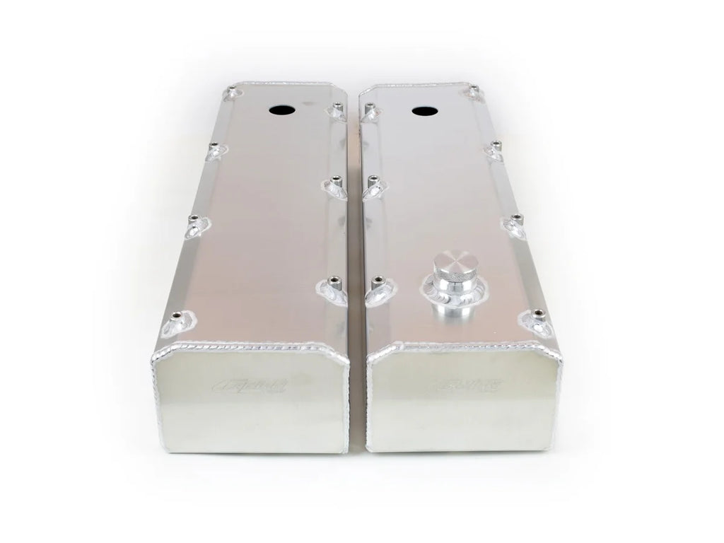 Canton Canton 65-386 Valve Covers Big Block Ford 429/460 Fab Alum W/ Fill & PCV Ports 65-386 - Side View