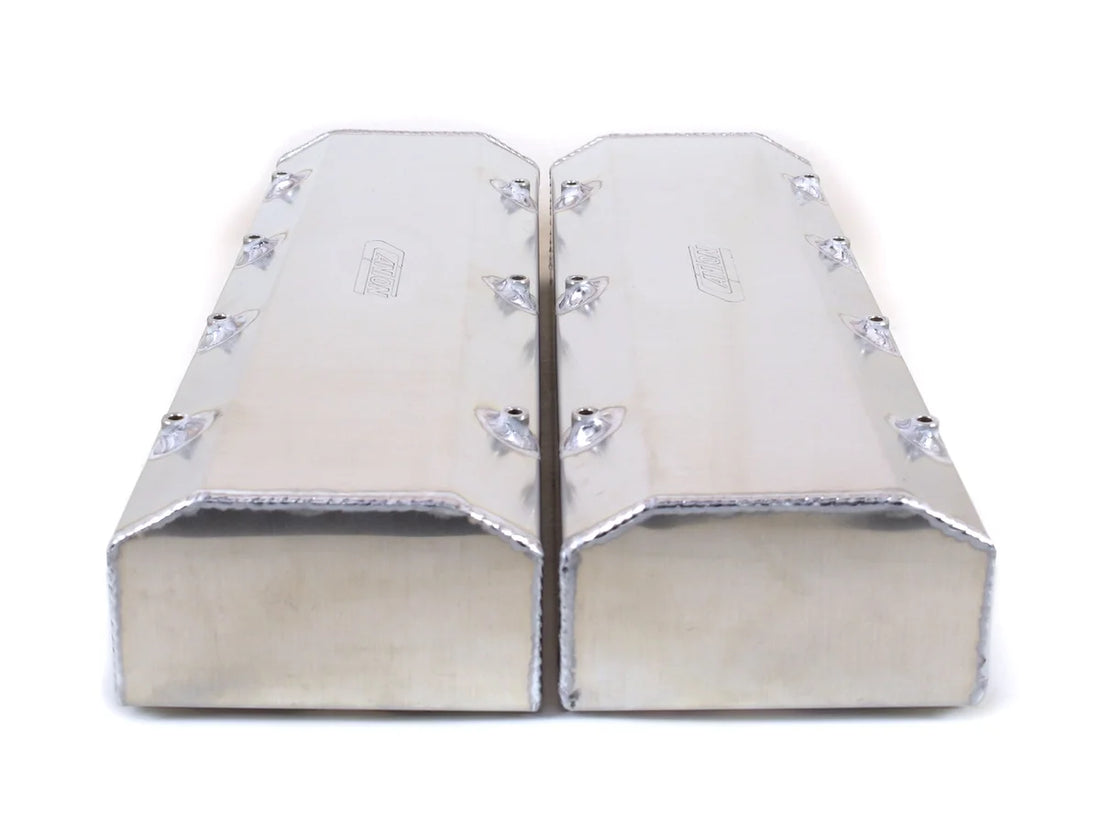 Canton Canton 65-400 Valve Covers For Big Block Chevy Fabricated Aluminum With Hardware 65-400 - Side View