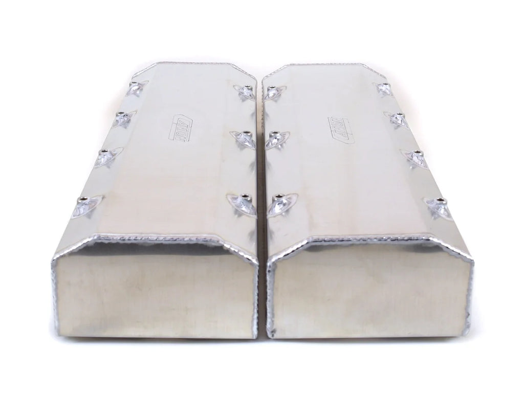 Canton Canton 65-400 Valve Covers For Big Block Chevy Fabricated Aluminum With Hardware 65-400 - Side View