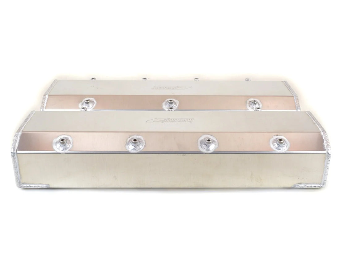 Canton Canton 65-400 Valve Covers For Big Block Chevy Fabricated Aluminum With Hardware 65-400 - Back View