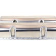 Load image into Gallery viewer, Canton Canton 66-200 Aluminum Valve Covers Lasercut Rail For Small Block Chevy 66-200 - Back View