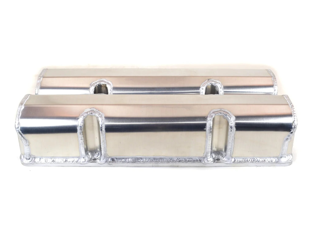 Canton Canton 66-200 Aluminum Valve Covers Lasercut Rail For Small Block Chevy 66-200 - Back View