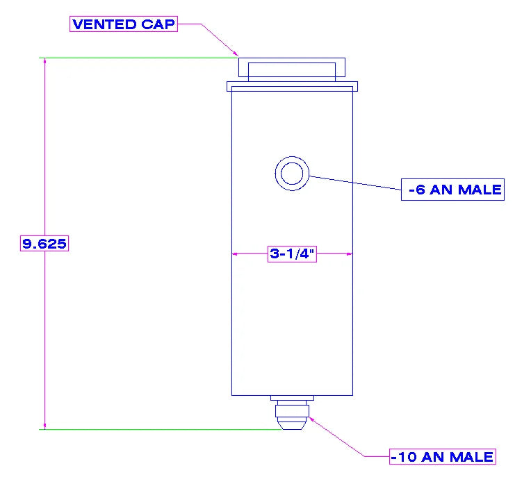 Canton Canton 77-253 Power Steering Tank Universal High Capacity -10AN & - 6AN Fittings 77-253 - Additional View 5