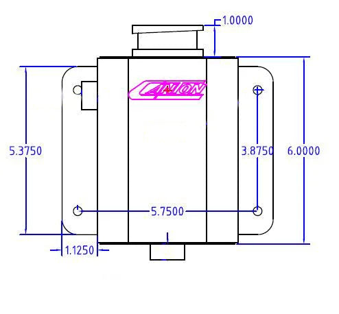 Canton Canton 80-200C Aluminum Expansion Fill Tank, Universal 1.75 Qt. Chamfered Style 80-200C - Additional View 5