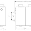 Load image into Gallery viewer, Canton Canton 80-203 2qt Expansion Tank with Integrated 2 qt Recovery Tank 80-203BLK - Side View