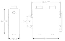 Load image into Gallery viewer, Canton Canton 80-203 2qt Expansion Tank with Integrated 2 qt Recovery Tank 80-203BLK - Side View