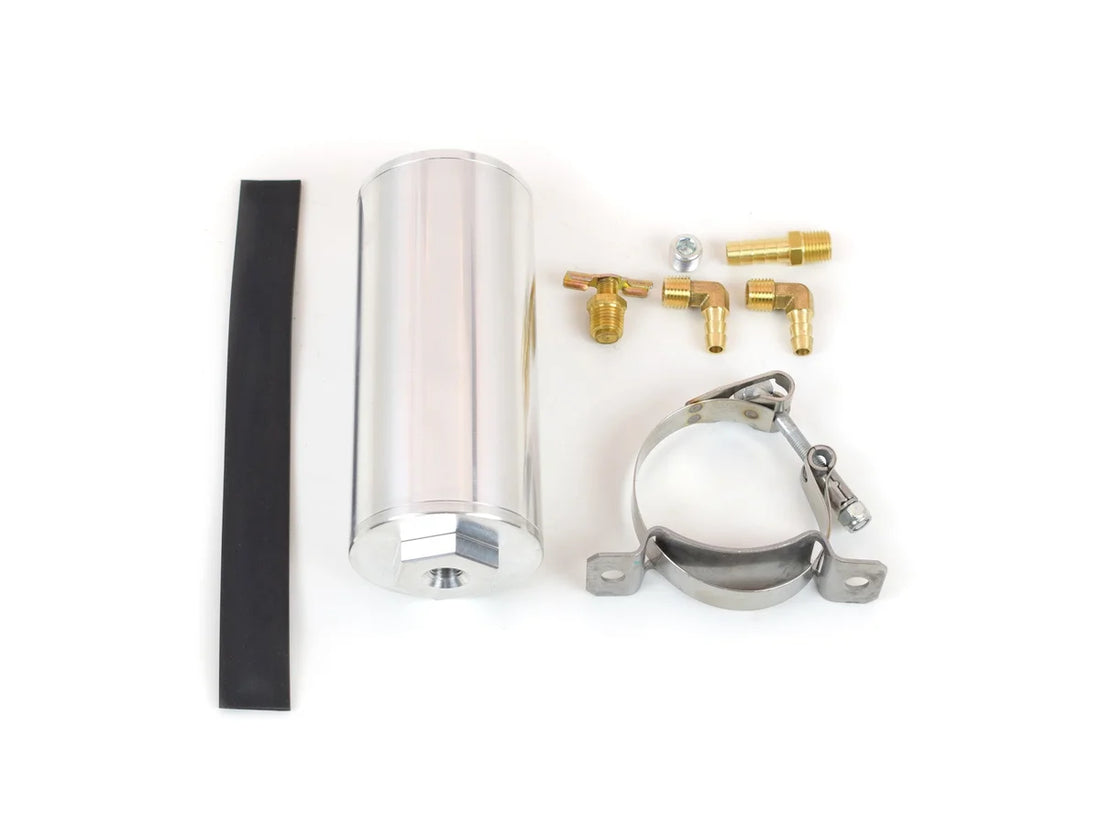 Canton Canton 80-251 Aluminum Overflow Catch Tank Billet Aluminum Raw Finish 80-251 - Back View