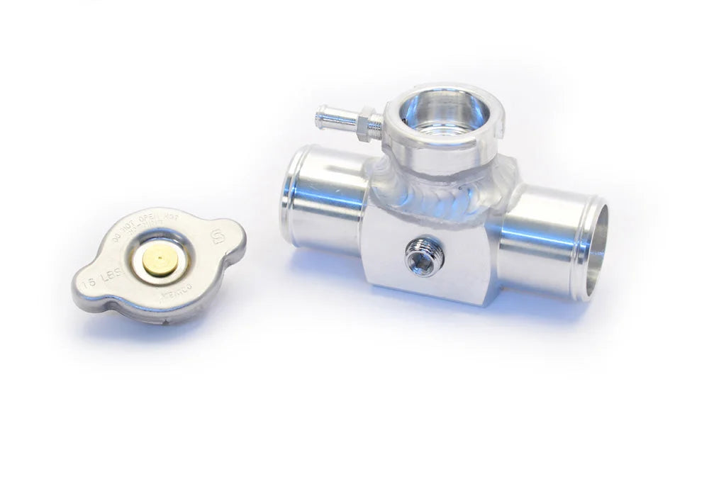 Canton Canton 81-306 Aluminum Inline Coolant Acc Tube 1.5 Inch Hose Mini Fill Neck 81-306 - Installation View