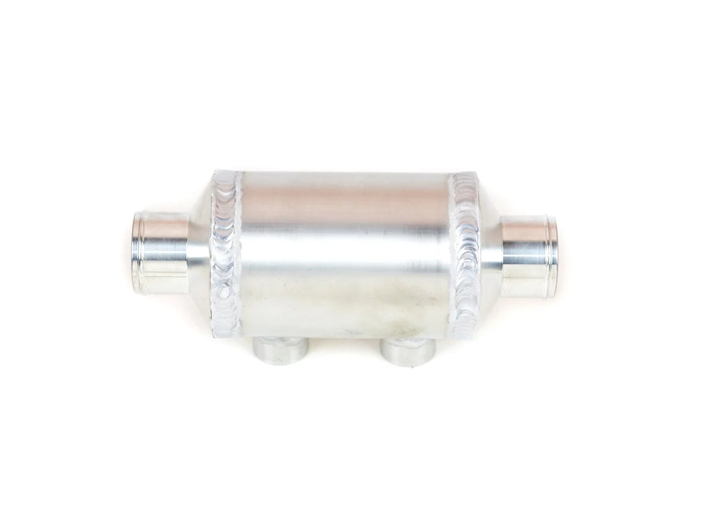 Canton Canton 82-140 Aluminum Tube Heat Exchanger 3 Inch Diameter 4 Inch Long 82-140 - Side View
