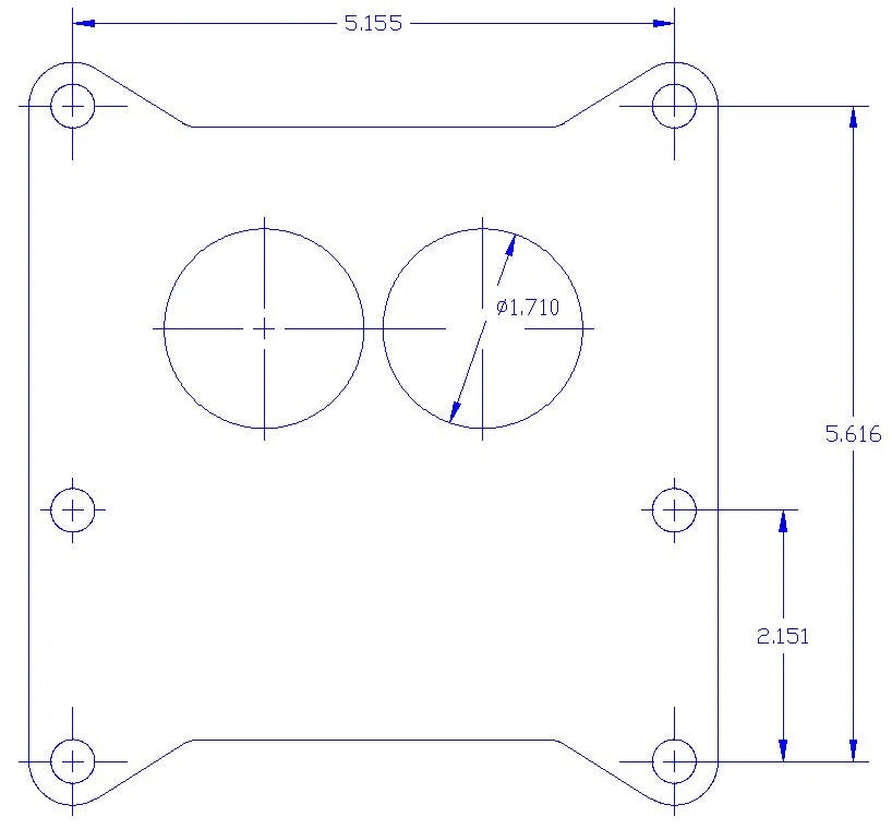 Canton Canton 85-065 Phenolic Carburetor Adapter For Holley 2BBL And Holley 4BBL 1 Inch 85-065 - Side View