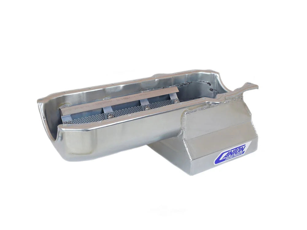 Canton Canton Oil Pan Deep T Sump Drag Race Pan 13-120 fits Pre-1980 Chevy Small Block - Side View