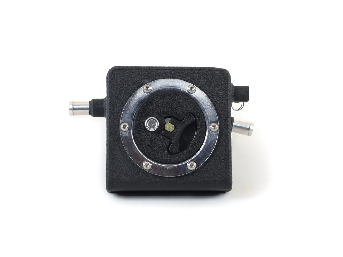 Canton Mustang GT500 Supercharger Tank With Fuel Style Cap 11-14 Black Powder Coat 80-246GTBLK - Installation View