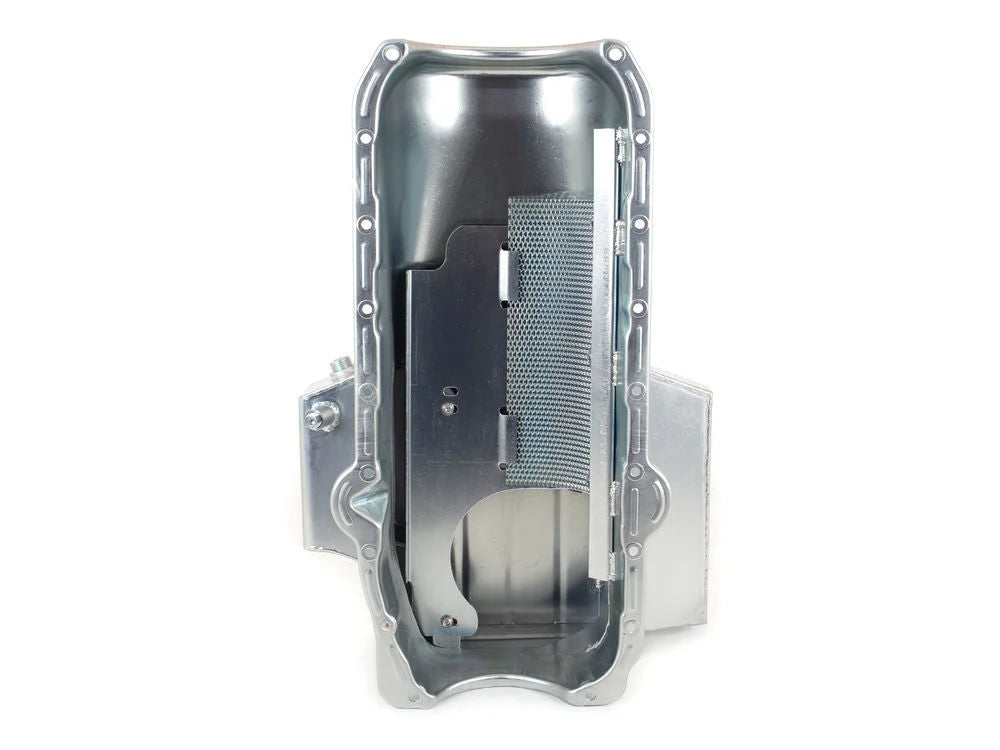 Canton Oil Pan 10.5" Circle Track Long Sump 11-122 fits Chevrolet Small Block G Body - Installation View