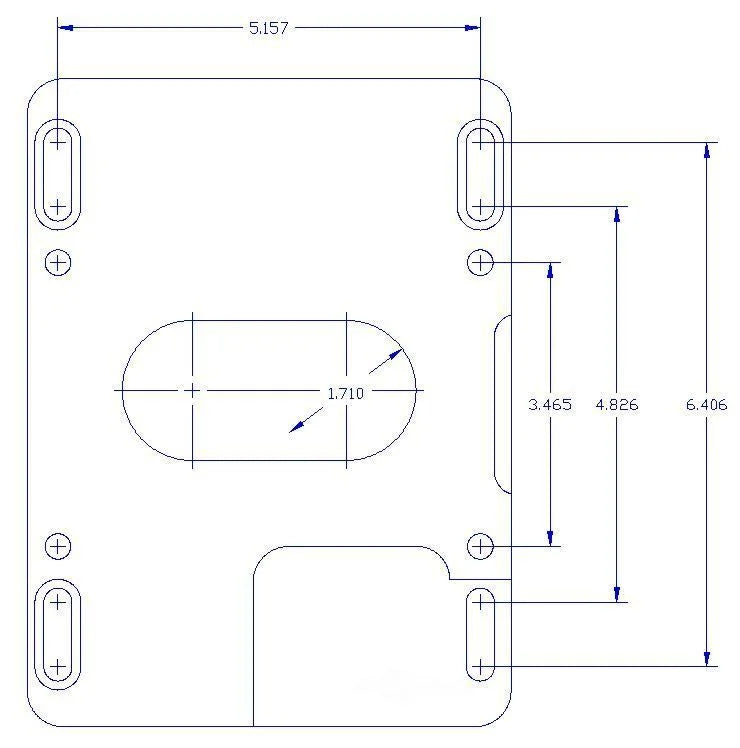 Canton Phenolic Carburetor Adapter For Holley 2BBL / 4BBL Open 1 Inch 85-060S - Side View