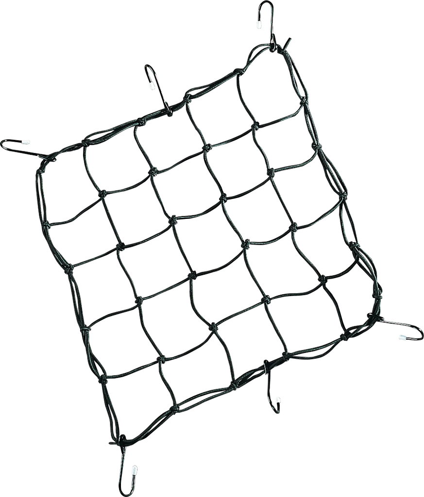 Cargo Net - 15" x 15" - 6 Hook - Black DragSpecialties 10-6099B-HC4 - Main Product View