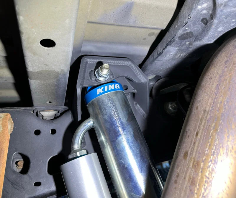 Carli 2017+ Ford F250/350 4x4 Weld-In Rear Shock Mount Pair - Installation View