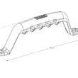 Load image into Gallery viewer, Carr 10" Grab Handle; Bolt-On; Cast Aluminum; XM3 Polished; Single - Installation View