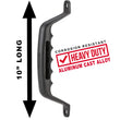 Load image into Gallery viewer, Carr 10" Grab Handle; Bolt On; Cast Aluminum; XP3 Black Powder Coat; Single 200031 - Side View