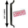 Load image into Gallery viewer, Carr 20" Grab Handle; Bolt On; Cast Aluminum; XP3 Black Powder Coat; Single 200041 - Side View