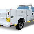 Load image into Gallery viewer, Carr HD Mega Step Hitch Mount; Non-LED Step Surface; XP7 Safety Yellow; Single - Back View