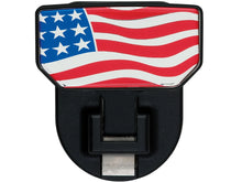 Load image into Gallery viewer, Carr HD Universal Hitch Step; 2 in. Receiver; Black; American Flag; Single - Main Product View