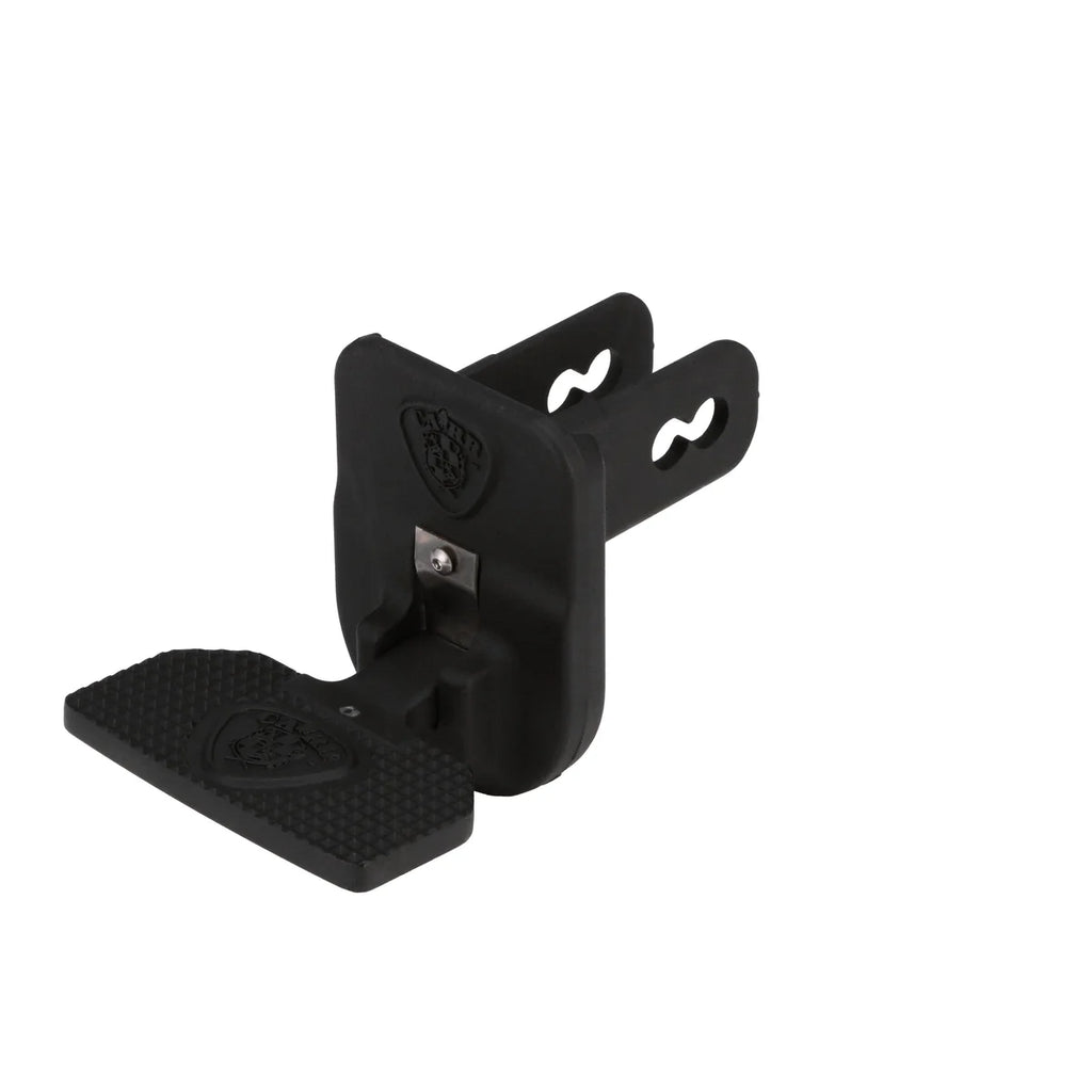 Carr HD Universal Hitch Step; 2 in. Receiver; Black; American Flag; Single - Back View