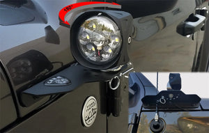 Carr JL 180 Degree Light Mount Brackets; XP3 Black; (Driver/Pass Side Mtg Brkts) 210291 - Main Product View