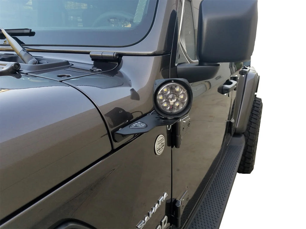 Carr JL 180 Degree Light Mount Brackets; XP3 Black; (Driver/Pass Side Mtg Brkts) 210291 - Additional View 8