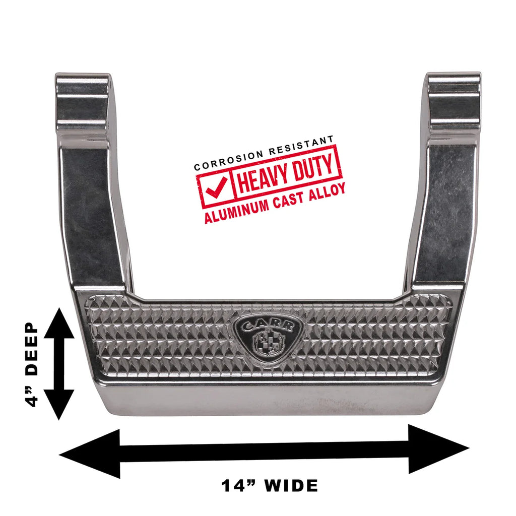 Carr LD Step; Assist / Side Step; XM3 Polished; Pair fits 2000-2023 Dodge / Ford / Jeep - Check Fitment Details - Side View