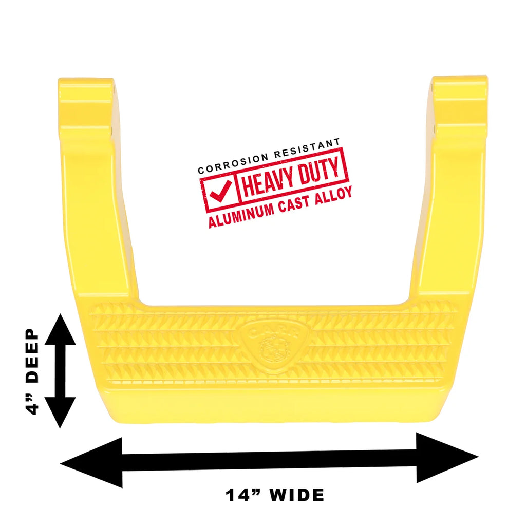 Carr LD Step; Assist/Side Step; XP7 Safety Yellow Powder Coat; Pair 114037 - Side View