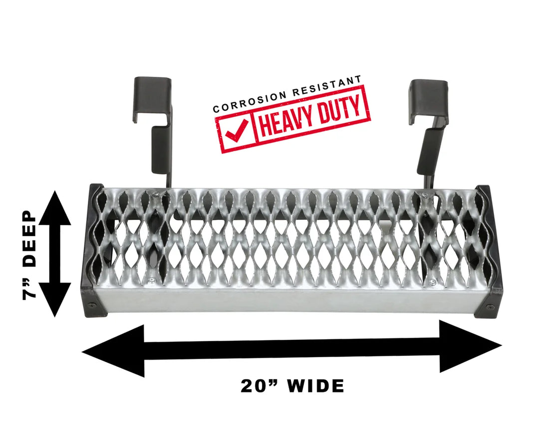 Carr MAXgrip Side Step; Assist/Side Step; XGO Galvanized; Single 139110-1 - Side View